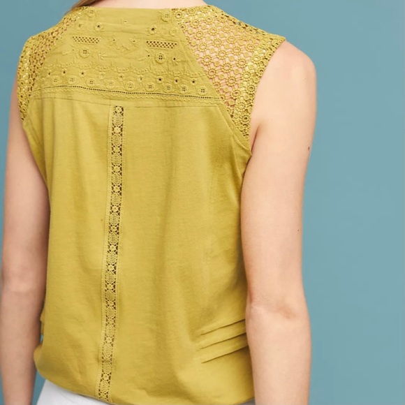 Anthro Isla Vista chartreuse top - Picture 3 of 9